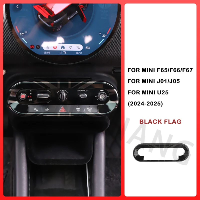 자동차 중앙 제어 버튼 프레임 스티커 미니 컨트리 맨 U25 F65 F66 F67 쿠퍼 S E SE J01 EV 2024 2025 자동차 액세서리