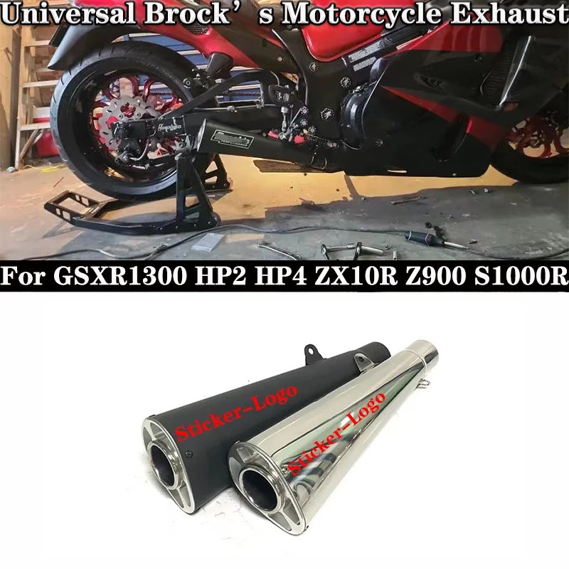 Universal51mmBrocksMotorcycleExhaustEscapeMotoRacingforSuzuki