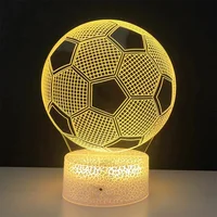 3d Illusion Child Night Light Football Ball Touch Sensor Remote Nightlight for Kids Bedroom Decoration Soccer Table Lamp Gift 2
