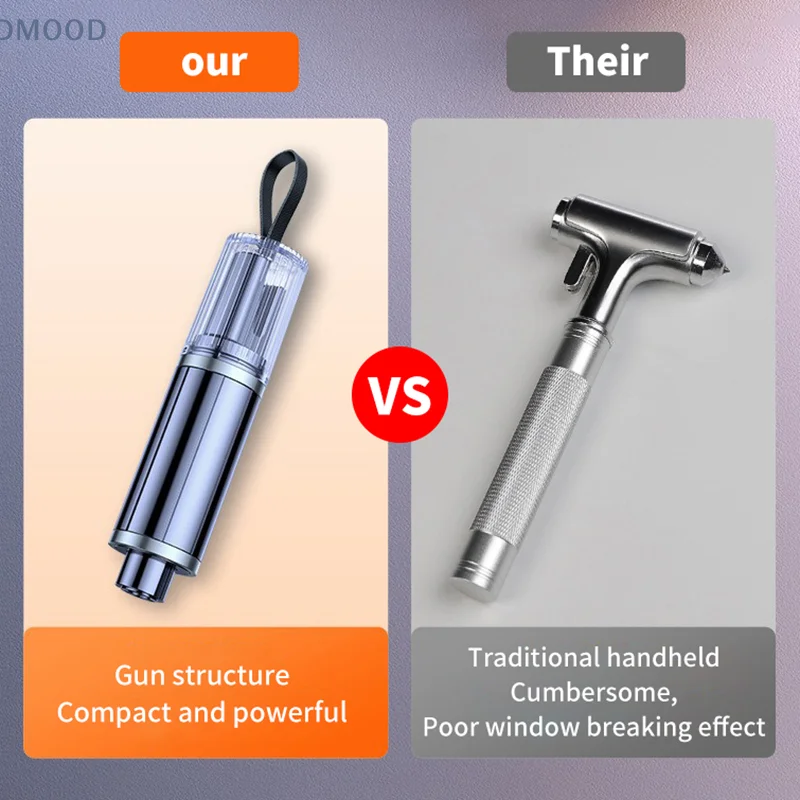 Safety Hammer Car Window Breaker Keychain Emergency Escape Tool Auto Safety Seatbelt Cutter Life Hammer Break Glasses Cut Belt.
