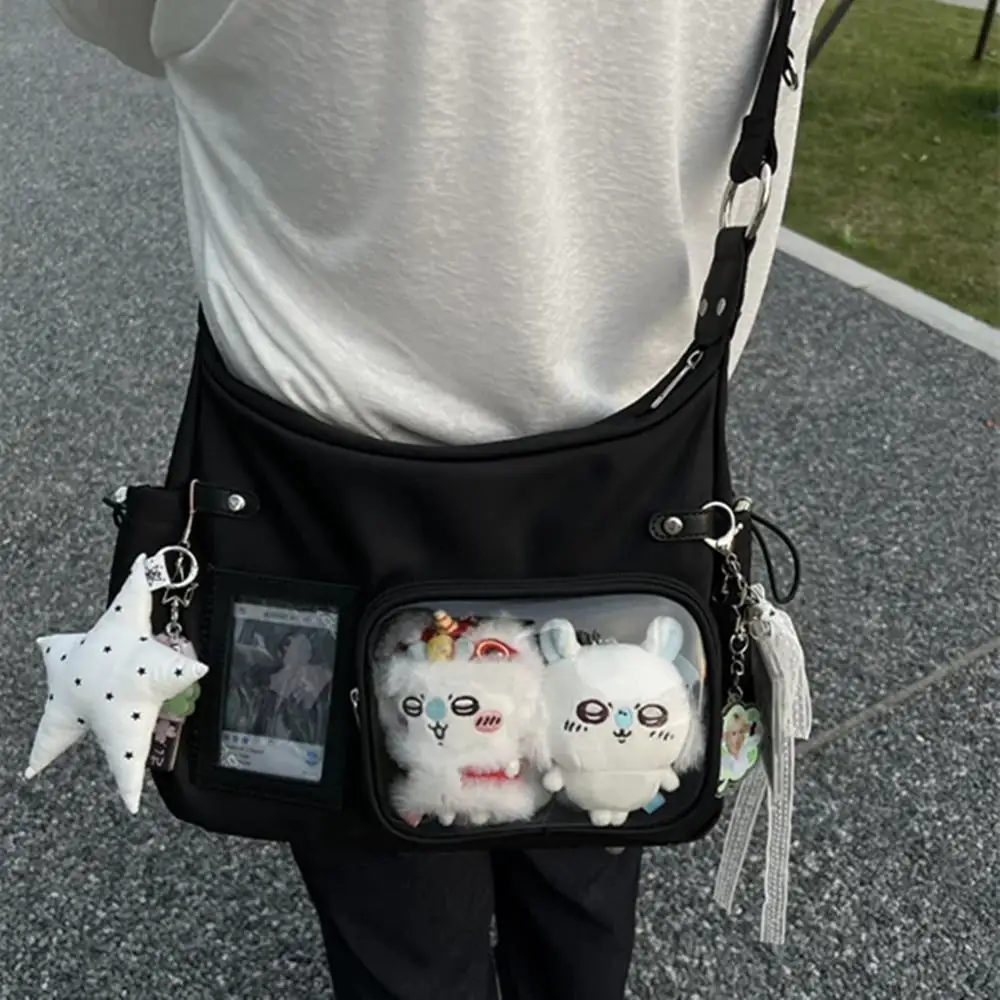 Y2k Korean Transparent Ita Bag Girls Sweet Lolita Jk Handbag Fashion School Crossbody Bag Harajuku Anime Badge Display Tote Bag 1
