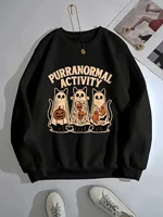 Halloween Women's Pure Cotton Sweatshirt Hooded Sweatshirt Fashion Casual Pants Unique Print Plus Size Streetwear Hip-Hop Style