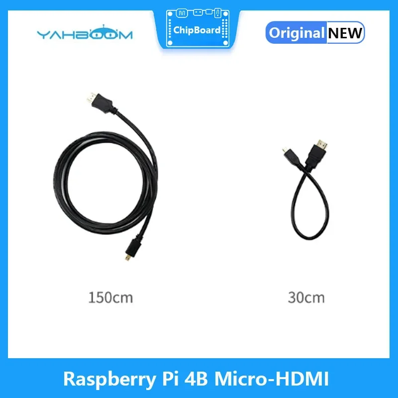 

Micro-HDMI To HDMI High-definition Cable 4K Data Transfer Monitor Cable For Raspberry Pi 4B/5 30cm/150cm