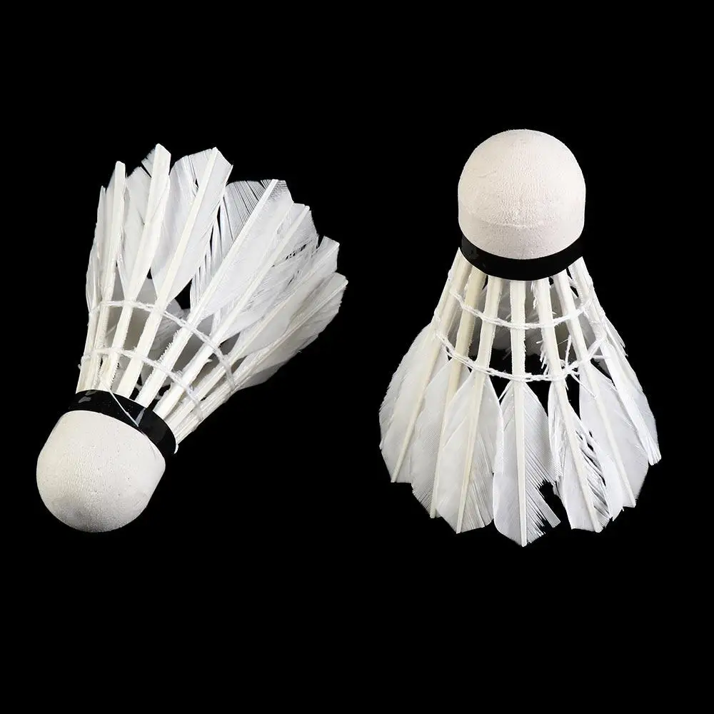 Super Durable Elastic Fitness Cork Game Sports Goose Feather 12 Pcs Badminton Balls Shuttlecock