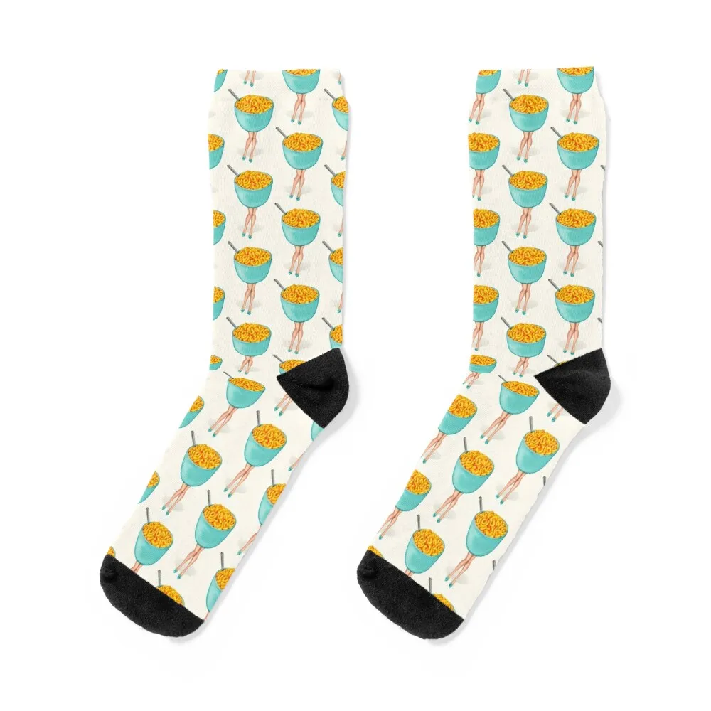 

Mac & Cheese Pin-Up Socks compression anime moving stockings valentine gift ideas Ladies Socks Men's
