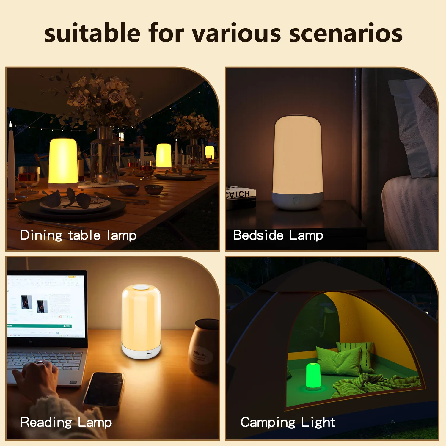 Xiaomi Smart Night Lamp Bedside Table Touch LED Light RGB 3600mAh Battery Rechargeable Desk Lamp For Bedroom Christmas Decor 15 Sdd0891c310454f3aad5e3e9b61a3ec92S
