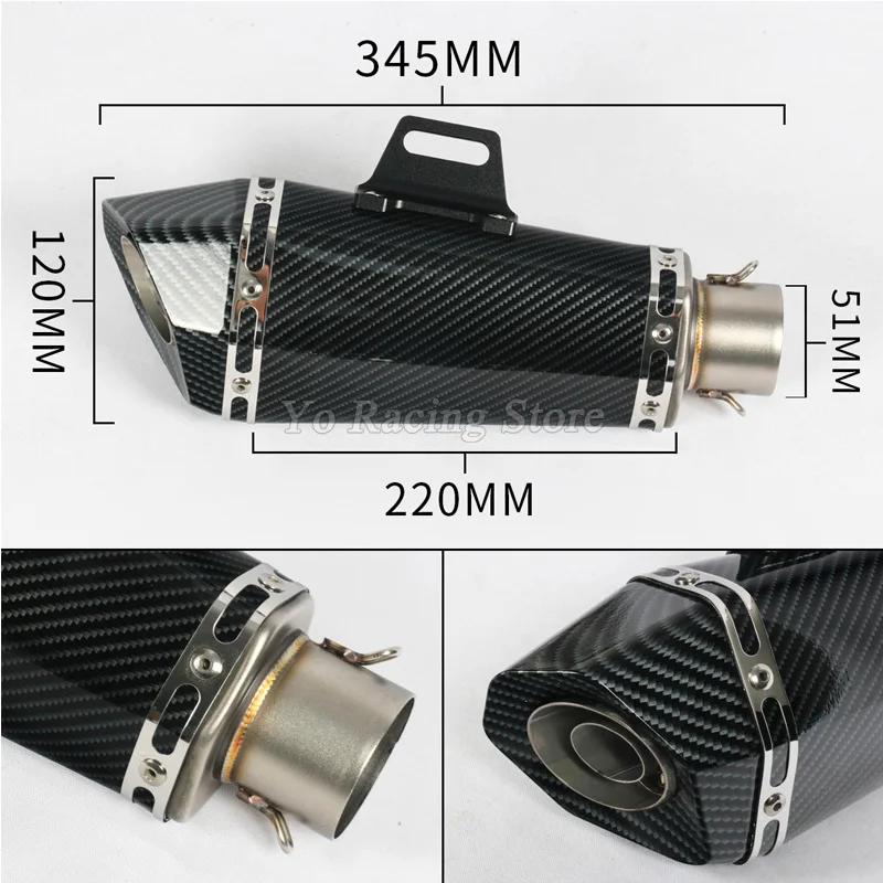 Slip On For Honda CBR500 CBR500F CB500X R 2013 - 2019 Years Motorcycle Exhaust Escape Modify Mid Link Pipe Muffler DB Killer - Image 2