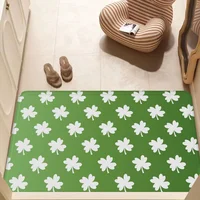 Shamrock Pattern Hallway Carpet Non-Slip Laundry Room Mat Laundry Decor Balcony Child Living Room Toilet Rug 2