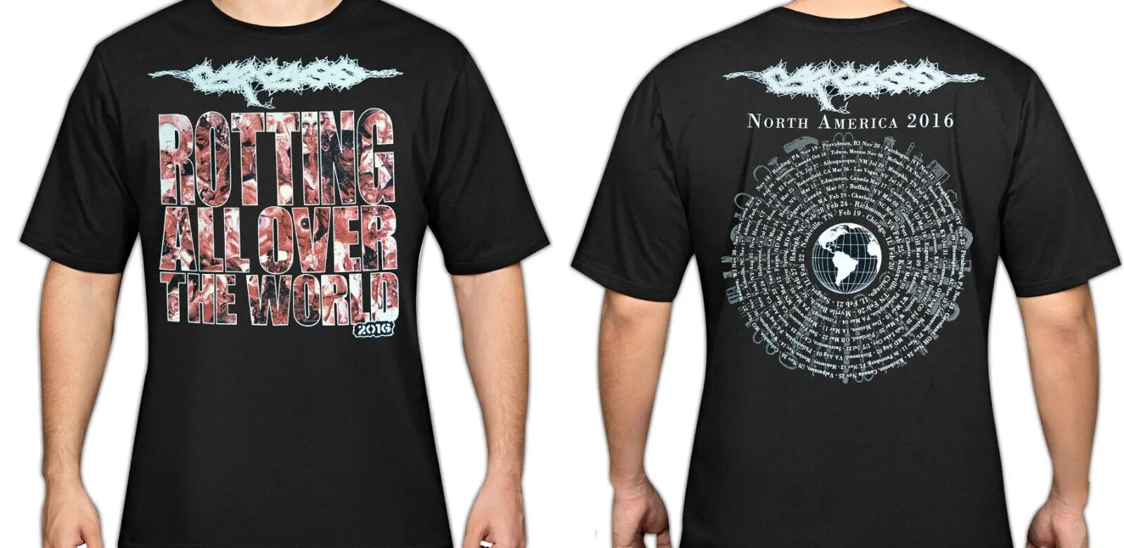 Каркас cd lgo ROTTING по всему миру 2016 официальная рубашка 2XL