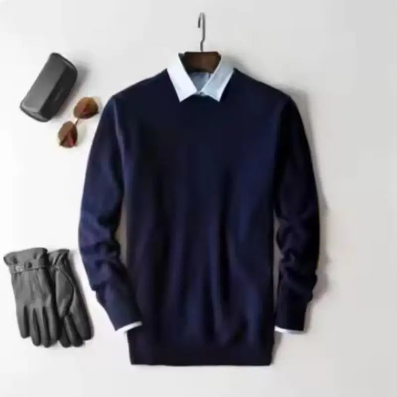 navy blue O-Neck