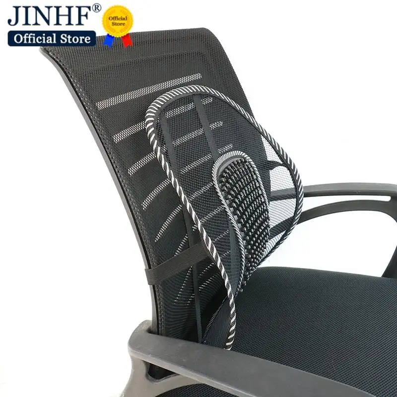 Cool Vent Cushion Mesh Back Lumbar Support New Car Office Chair Truck Seat  Black 