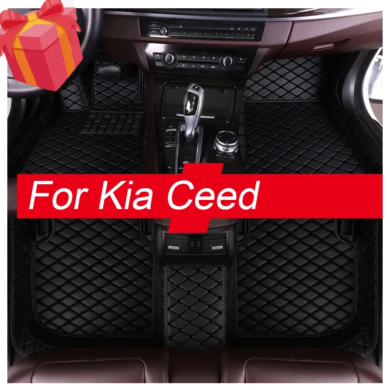 

Кожаные 3D интерьерные детали, автомобильные коврики с карманами, напольные коврики для Kia Ceed 2014 2015 2016 2018, аксессуары