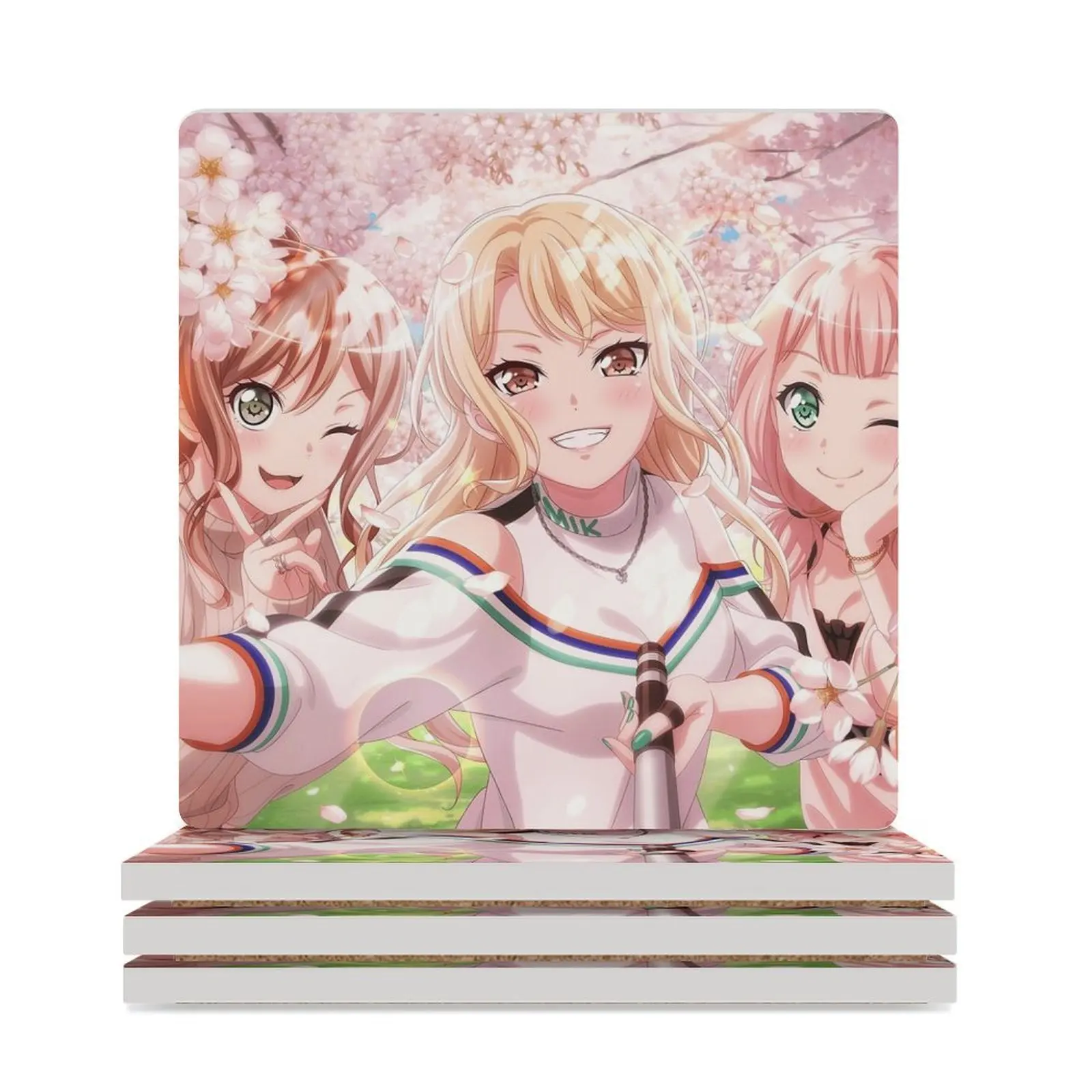 

Touko Ceramic Coasters (Square) eat table drinks christmas Coasters