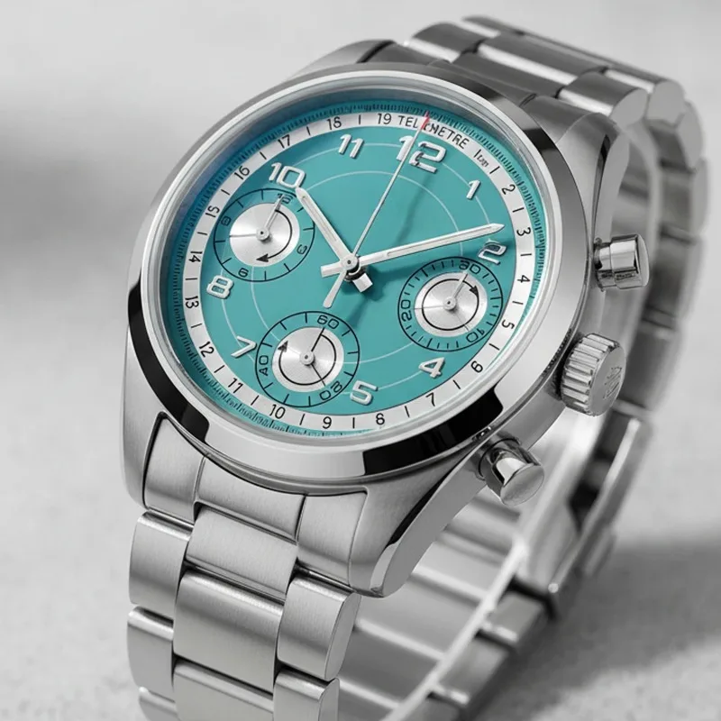 Telemetre Chronograph Watch Dial with Arabic Numerals - Durable Case Mod Parts