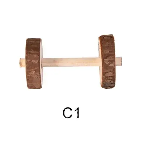 

Pet Accessories Small Pet Toys 1 PC Chew Toys Pine Dumbells Pet Molars Supplies Guinea Pigs Rat Nature Wood