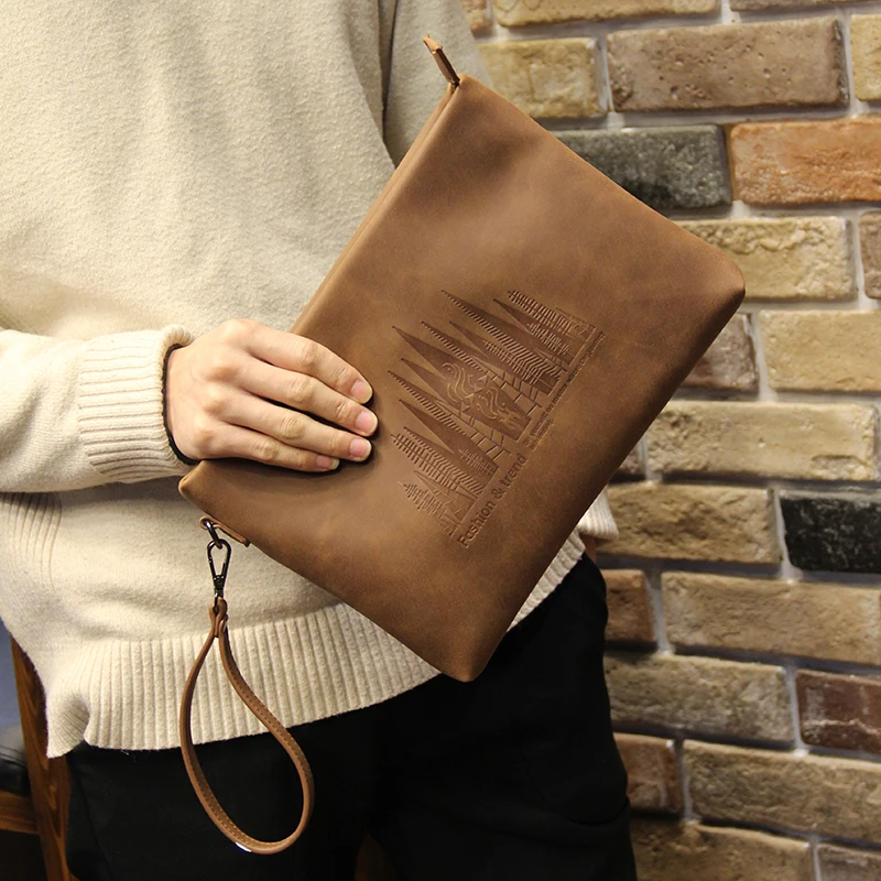 Retro Leather Bag Aetoo Men, Leather Envelope Clutch Men