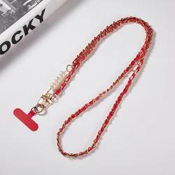 Universal Adjustable Metal Phone Lanyard with Anti - Drop Design (Red)