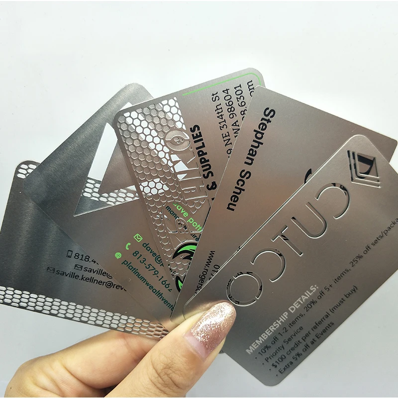 

Customized.product.Custom Stainless Steel 304 Metal Business Cards Metal Membership VIP Cards Metal Visiting Name Card