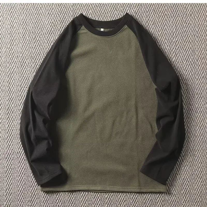Men's Double-Sided Velvet Sweatshirt Shoulder Insert Design