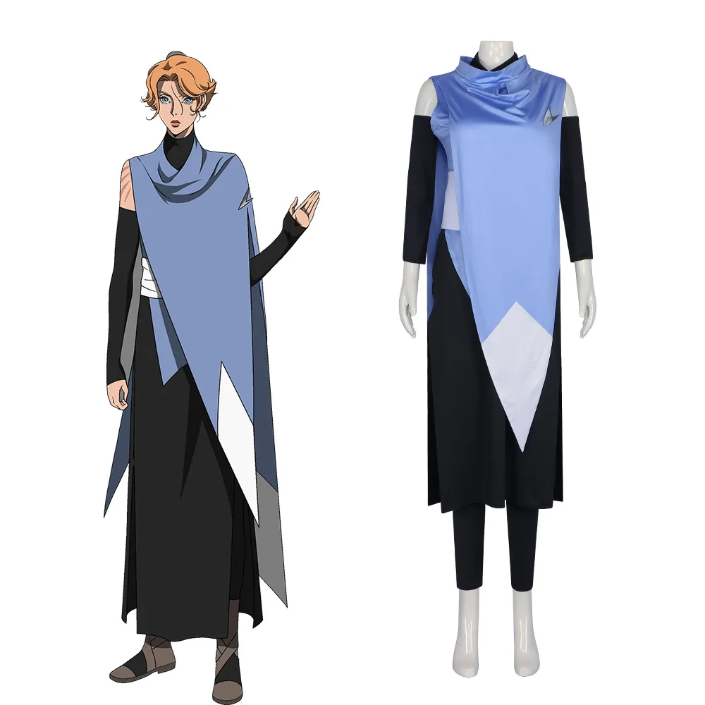 Anime Castlevania Sypha Belnades Costume Cospaly Donne Carnival Party Dress Top Gonna Halloween Uniforme Blu Outfit Per Donna
