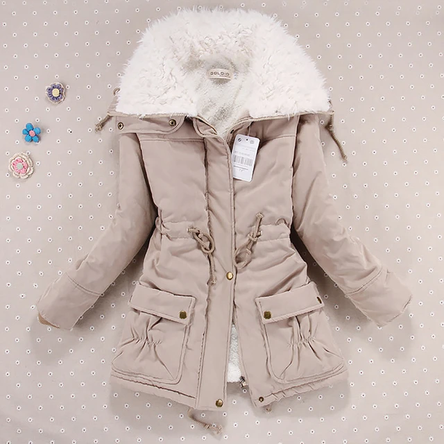 Winter Hooded Women'S Cotton Down Coat Women Long Slim Fit Cotton