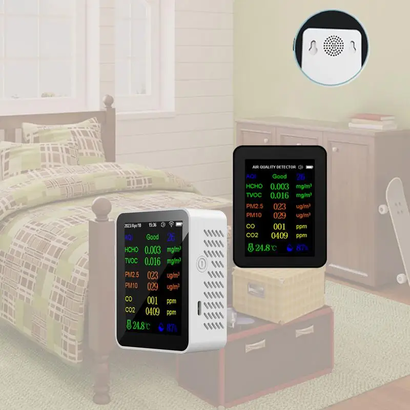 

Air Quality Detector Alarm Indoor Monitor Instrument For Air Quality High-Precision Air Quality Monitoring Tool For Gym Bedroom