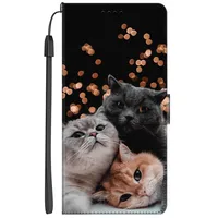 Leather Book Cover For Samsung A34 A14 A54 5G Case Wallet Flip Cat Coque For Samsung Galaxy A24 M14 Fundas Magnetic A 34 Stand 2