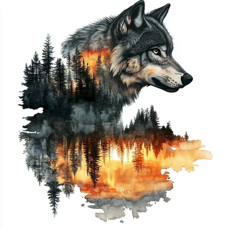 GATYZTORY Yetişkinler İçin Tuval Üzerine Sayılarla Boyama Seti Hayvanlar Kurt Çizimi Akrilik Boya Yağlı Boya Sayılarla Boyama Resmi