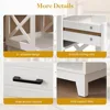 Tall Nightstand, White Side Table with Drawers and Open Shelf Below, Bedside Table with Solid Feet 5