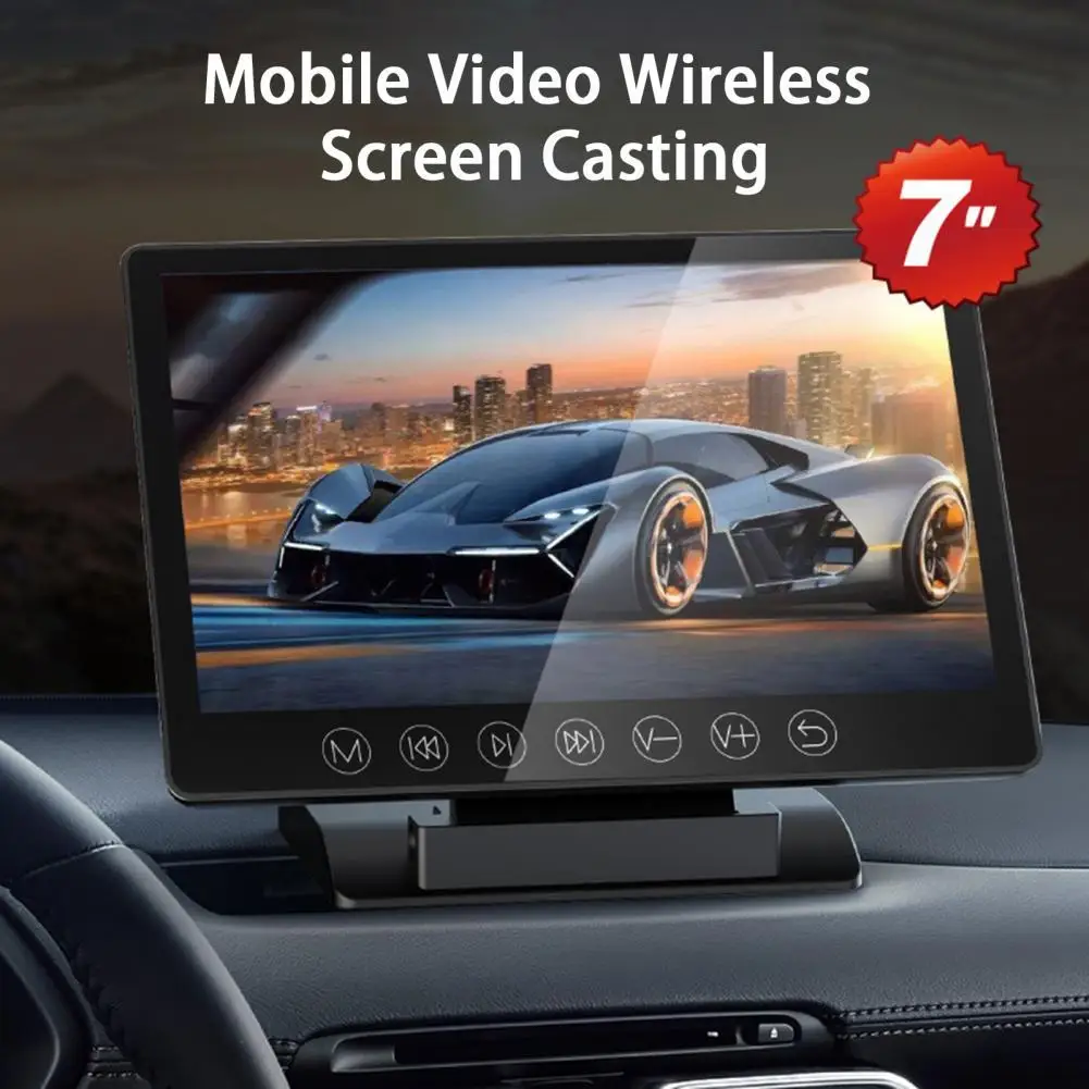 7 Inch Car Display Screen 1024P HD Wireless Car TV LCD Monitor For All