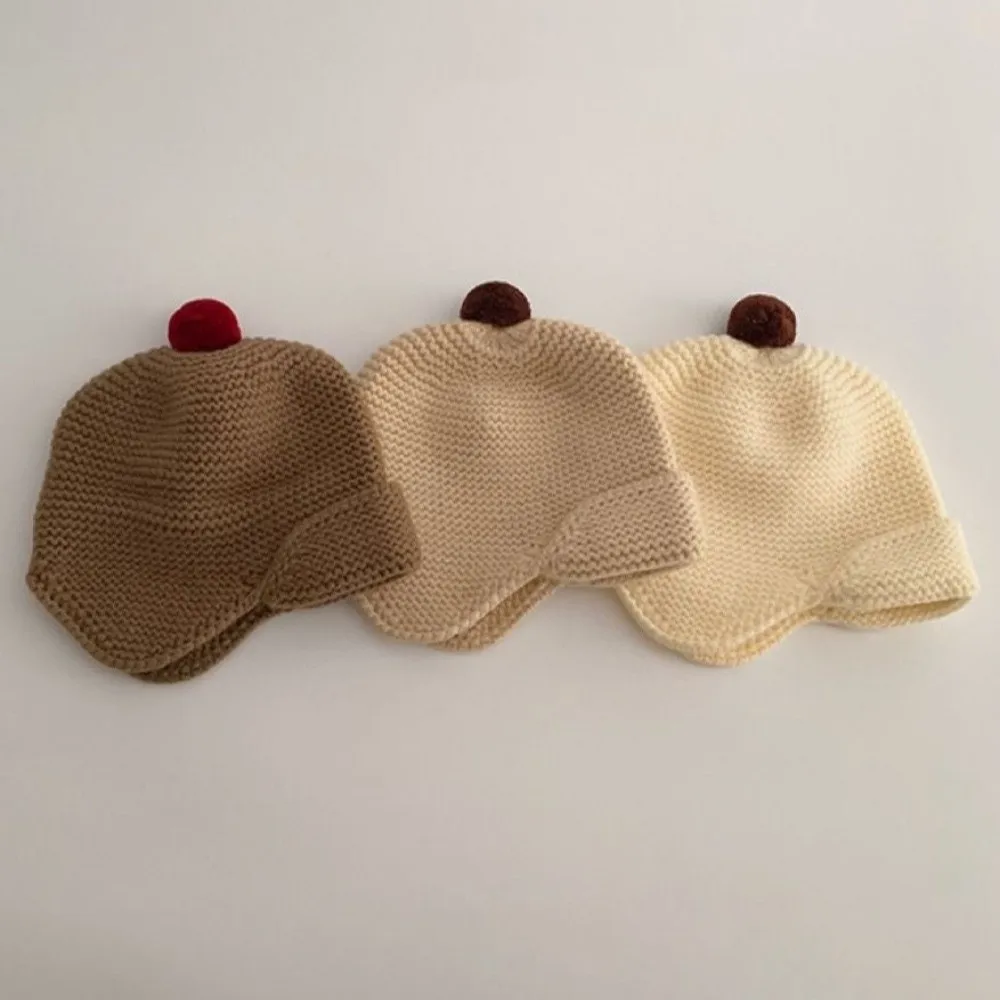 New Warm Winter Earmuffs Cute Design Windproof Earflap Hat Solid Color Ear Protection Cap Boys Girls