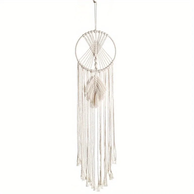 Boho Macrame Leaf Wall Hanging Tapestry - Elegant Room and Home Decor Gift