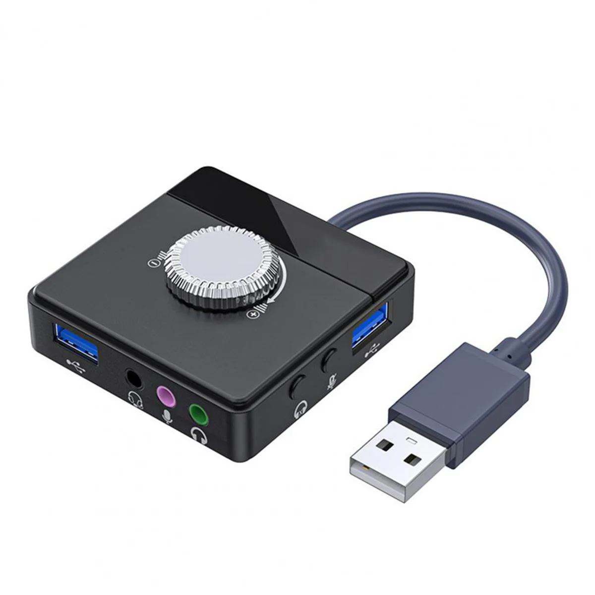 

USB External Sound Card 3.5mm Jack Volume Adjustable Tablet Computer Microphone Phone External Stereo o Adapter