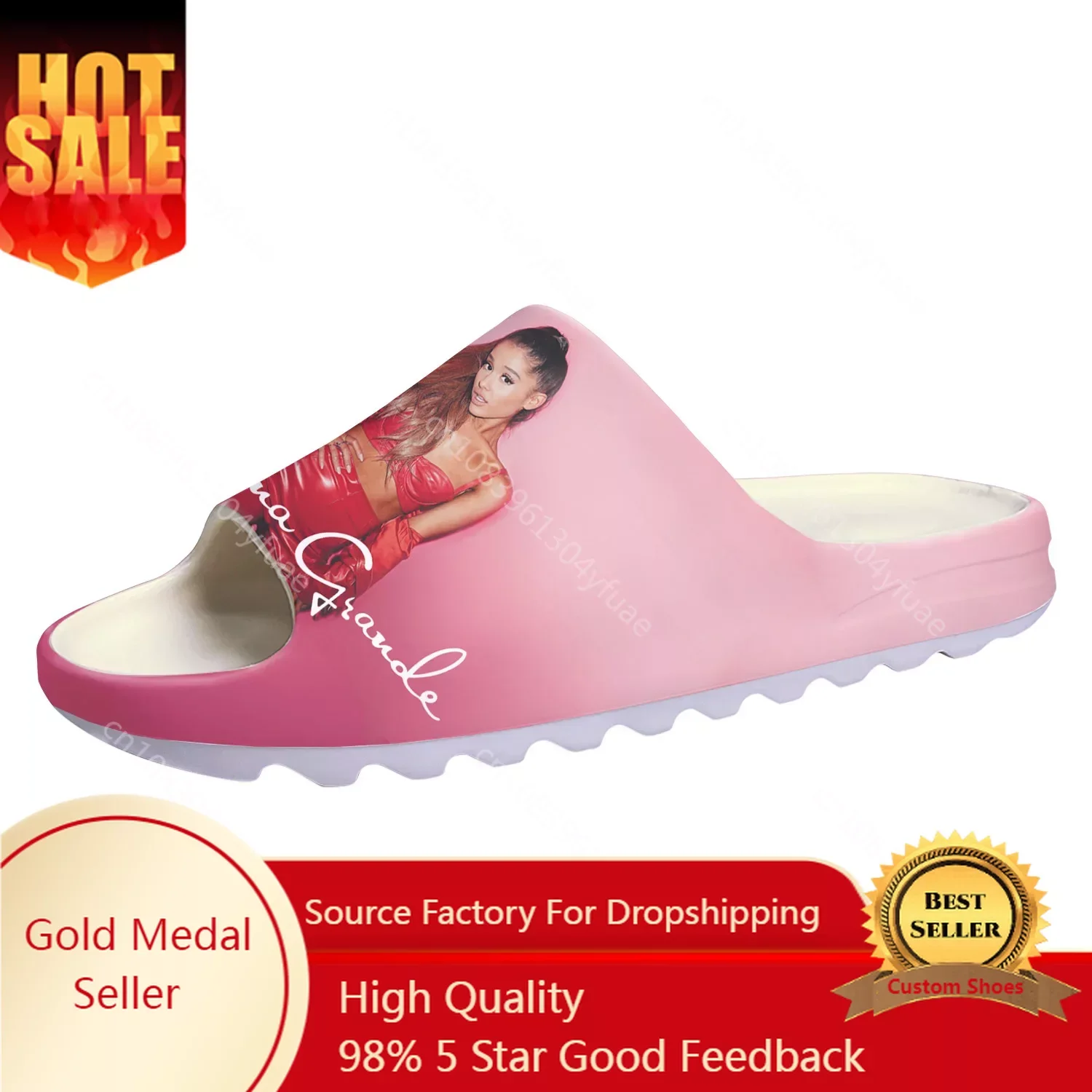 

A-Ariana Singer Pop Yes, And Soft Sole Sllipers Men Women Teenager G-Grande Home Clogs Water Shoes On Shit Customize Sandals