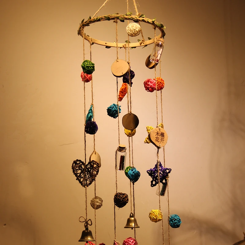 

DIY Manual Bells Hanging Material Package Kindergarten Manual Work DIY Craft Bells Package Wind Chimes Murals Hanging Decoration