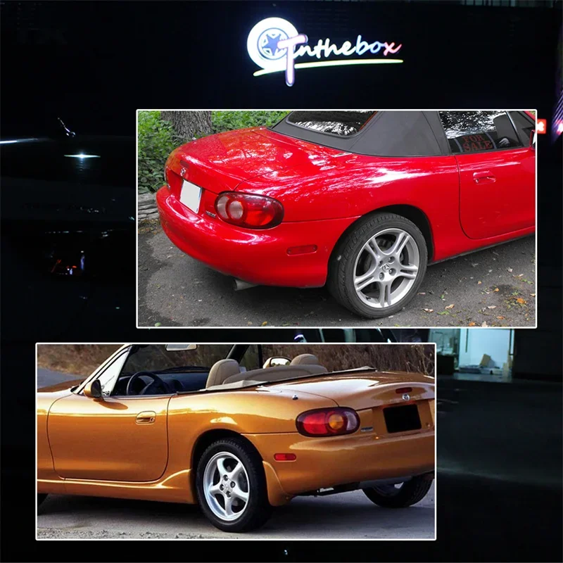 Geräucherte/bernsteinfarbene/rote Linse vorne und hinten Stoßstange, seitliche Kotflügelmarkierungsleuchte, Gehäuse für Mazda Miata MX-5 1990–2005, keine Glühbirne/Sockel – Detail 11
