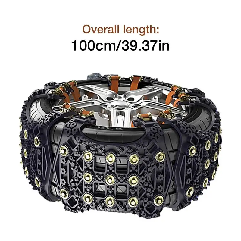 Car Snow Chain 6pcs Universal Car Anti-Skid Chain Easy Installation And Durability Security Tires Chains For Off-Road Vehicle