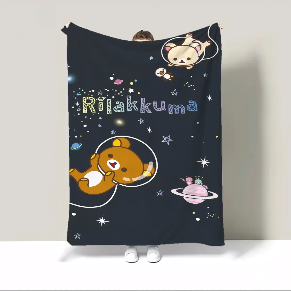 Rilakkumas 푹신한 부드러운 담요, 소파 장식 담요, 침대 던지기 담요, 극세사 침구, 니트 격자 무늬 비치 타올, 무릎 낮잠