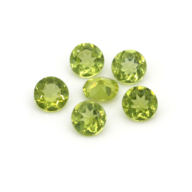 FactoryWholesale100RealNaturalCircularOlivinePeridotGemstone