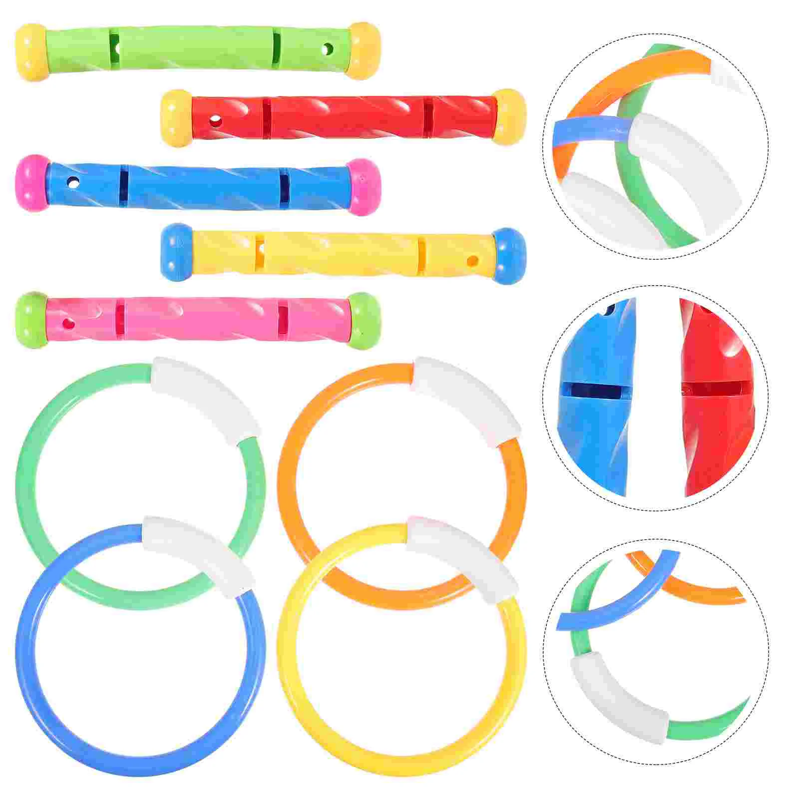 

9 Pcs Diving Play Set Dive Toys for Sticks Ages 4- Toddlers 3-5 Swimming 8-12