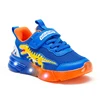 EXDINO Dinosaur 2-6 Children's LED T-REX Mesh Autumn New Light Up Shoes Boys Little Kids Outdoor Casual Glowing Sports Sneakers 3