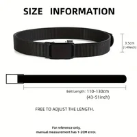 New Automatic Buckle Belt, Canvas Tactical Workwear Casual Outdoor Military Training Pants Belt For Men 3