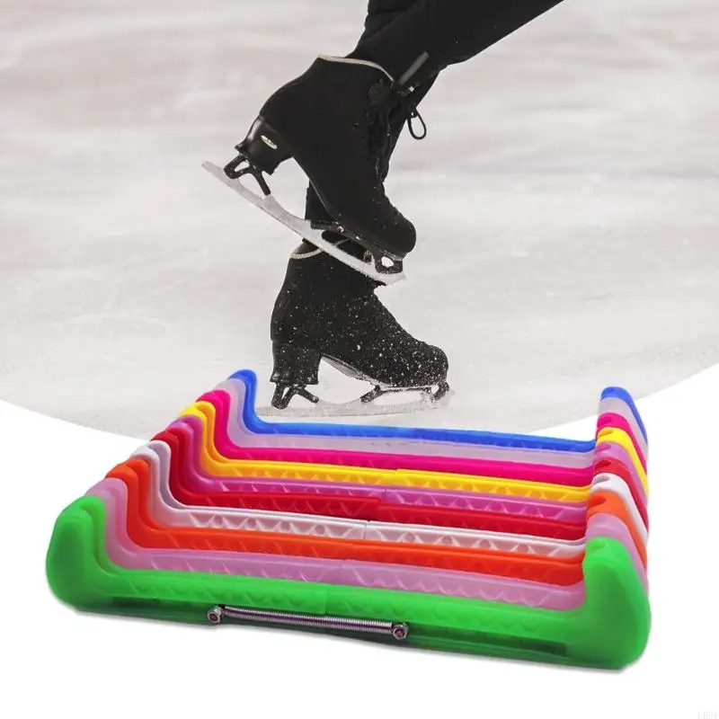 1 Pair Ice Skate Guard Ice Skate Blade Cover Blade Protector Adjustable Guards for Hockey or Figures Skating