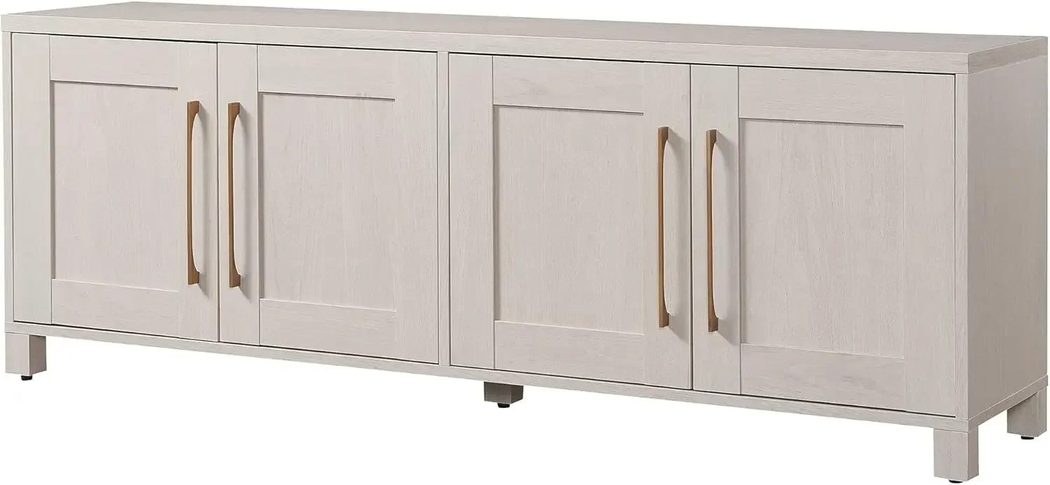 NEW-Rectangular TV Stand for TV's up to 80" in Alder White, TV Stands for the Living Room