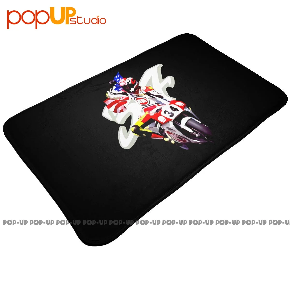 Kevin Schwantz The Wheelie King Of The Mountain Signature Mat Tappeto Tappeto Popolare Tappetino Da Bagno