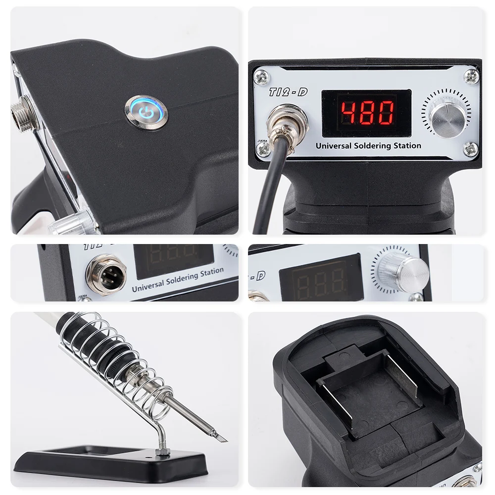 Hormy T12 Wireless Resistance Welder Station Digital Display Welding Soldering Iron IC Repair Solder Tool For Makita 18V Battery