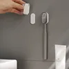 1/6Pcs Wall Mounted Toothbrush Holders Toothbrush Head Cover Dustproof with Lid Toothbrush Organizer Home Bathroom Storage Rack 3