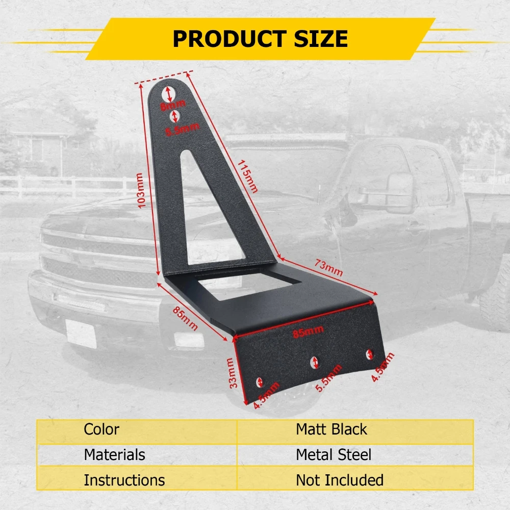 LED 라이트 바 장착 브래킷 거치대, 포드 F250, F350, 1999-2015 용, 상단 윈드실드 라이트 마운트 키트, 52 인치