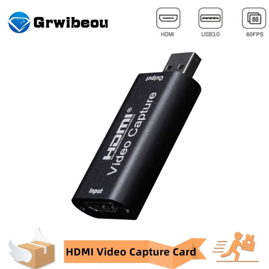 4K HDMI-Compatible Video Capture Card Streaming Board Capture USB 3.0 2.0 Card Grabber Recorder Box PS4 Game HDTV DVD Camera