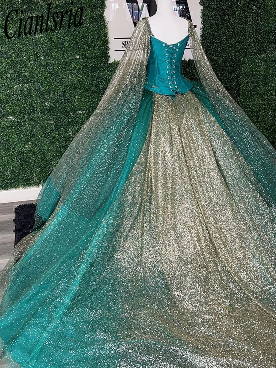 Emerald Dark Green Quince Dress: The Perfect Choice for a Memorable  Quinceañera?, image size:900x1200